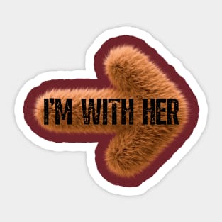 I'm With Her Sticker